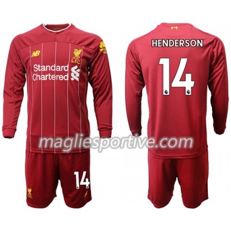 Completo Calcio Liverpool Henderson 14 Bambino Divisa Prima 2019/2020 ML